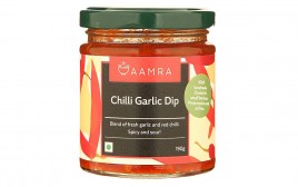 Aamra Chilli Garlic Dip   Glass Jar  190 grams